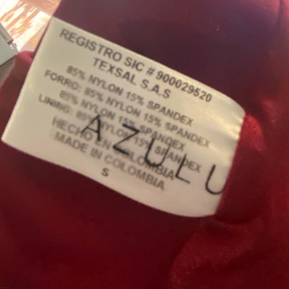 Azulu Red Tie Around Crop Top Size Small B19 - Picture 3 of 4